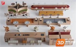 Cafe Furniture Skp Files 